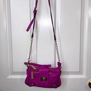 Trinello Quilted Fuchsia Crossbody / Wristlet Bag